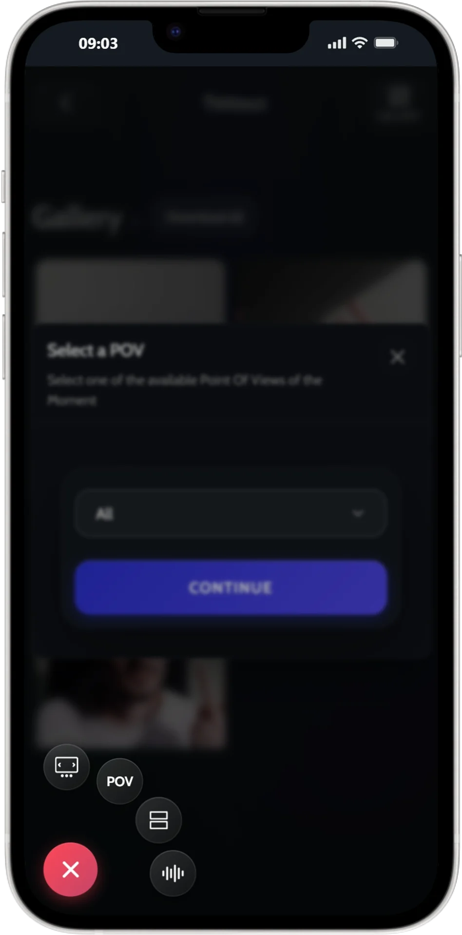 POV filter in JoinMyMoment gallery — browse by each guest’s perspective